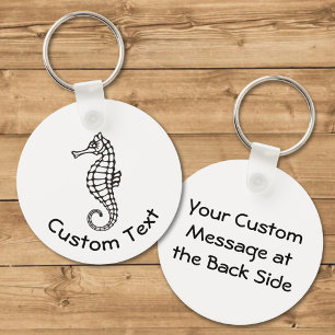 Seepferd Black Schlüsselanhänger