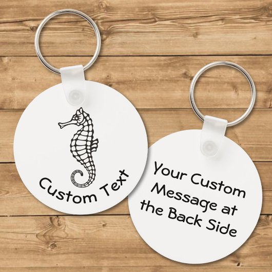 Seepferd Black Schlüsselanhänger