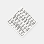 Seepferd Black Serviette (Ecke)