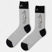 Seepferd Black Socks Socken (Linkes Detail)