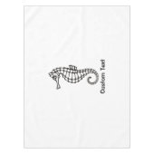 Seepferd Black Tischdecke (Vorderseite)