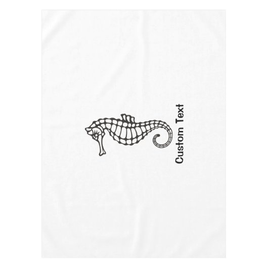 Seepferd Black Tischdecke (Vorderseite)