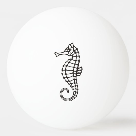 Seepferd Black Tischtennisball (Rückseite)
