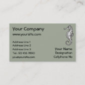 Seepferd Black Visitenkarte (Vorderseite)