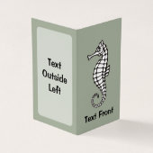 Seepferd Black Visitenkarten (Vorderseite)