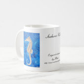Seepferd-Blau-Tasse Kaffeetasse (Vorderseite Links)