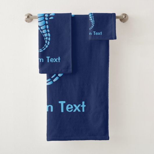 Seepferd Blue Badhandtuch Set (Insitu)