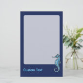 Seepferd Blue Briefpapier (Stehend Vorderseite)