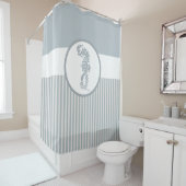 Seepferd Blue Classic Nautical Elegante Duschvorhang (Beispiel)