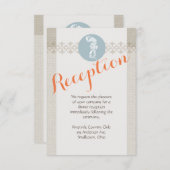 Seepferd Blue Classic Nautical Elegante Einladung (Vorne/Hinten)