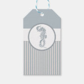 Seepferd Blue Classic Nautical Elegante Geschenkanhänger (Vorderseite)