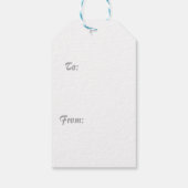 Seepferd Blue Classic Nautical Elegante Geschenkanhänger (Rückseite)