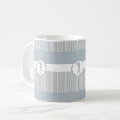 Seepferd Blue Classic Nautical Elegante Kaffeetasse (Vorderseite Links)
