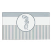 Seepferd Blue Classic Nautical Elegante Namenschild (Vorderseite)