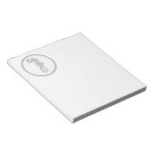 Seepferd Blue Classic Nautical Elegante Notizblock (angewinkelt)