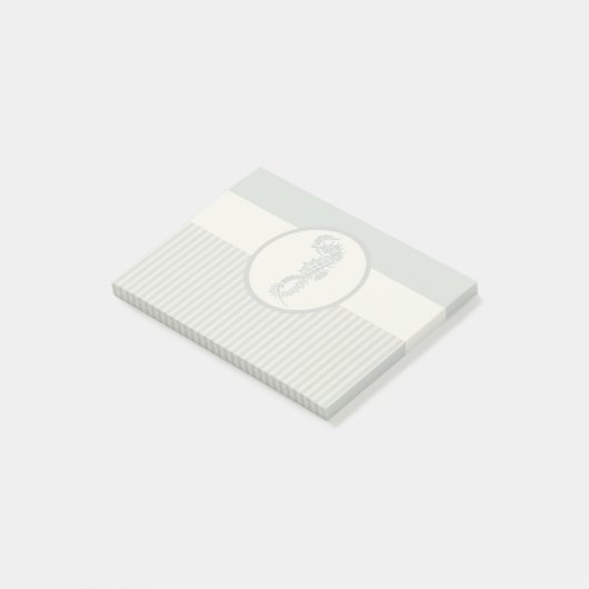 Seepferd Blue Classic Nautical Elegante Post-it Klebezettel (angewinkelt)