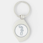 Seepferd Blue Classic Nautical Elegante Schlüsselanhänger (Vorderseite)