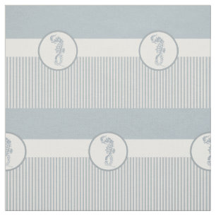Seepferd Blue Classic Nautical Elegante Stoff