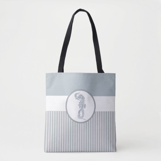 Seepferd Blue Classic Nautical Elegante Tasche (Vorderseite)