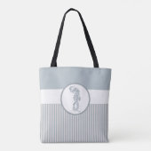 Seepferd Blue Classic Nautical Elegante Tasche (Rückseite)