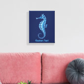 Seepferd Blue Leinwanddruck (Insitu (Wohnzimmer))