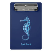 Seepferd Blue Mini Klemmbrett (Vorderseite)