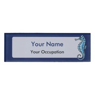 Seepferd Blue Namenschild