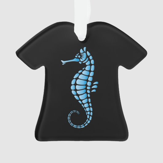 Seepferd Blue Ornament (Vorderseite)