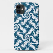 Seepferd Blue Pattern Case-Mate iPhone Hülle (Rückseite)