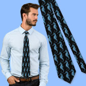 Seepferd Blue Pattern Krawatte