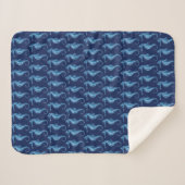 Seepferd Blue Sherpadecke (Vorderseite (Horizontal))