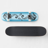 Seepferd Blue Skateboard (Horizontal)