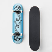 Seepferd Blue Skateboard (Vorderseite)