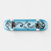 Seepferd Blue Skateboard (Horizontal)