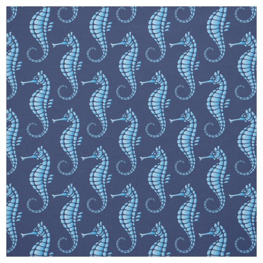 Seepferd Blue Stoff (Muster)
