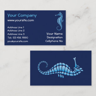 Seepferd Blue Visitenkarte