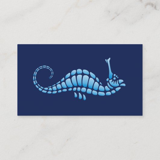 Seepferd Blue Visitenkarte (Rückseite)