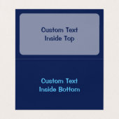 Seepferd Blue Visitenkarten (Innenseite Aufgefaltet)