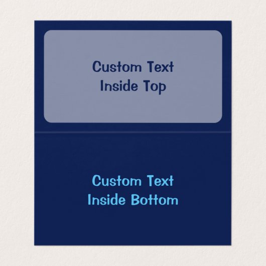 Seepferd Blue Visitenkarten (Innenseite Aufgefaltet)