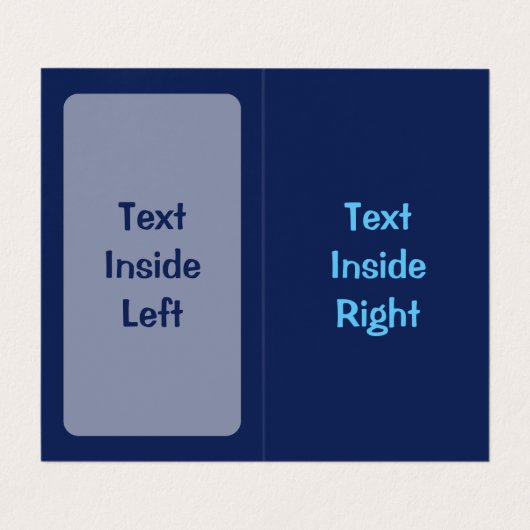 Seepferd Blue Visitenkarten (Innenseite Aufgefaltet)