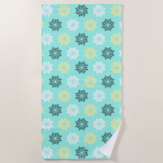 Seepferd Blume Aqua Beach Handtuch
