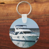 Seepferd Boat Anchor Kapitän Name Foto Back Aqua Schlüsselanhänger (Rückseite)