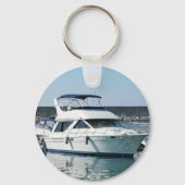 Seepferd Boat Anchor Kapitän Name Foto Back Aqua Schlüsselanhänger (Rückseite)