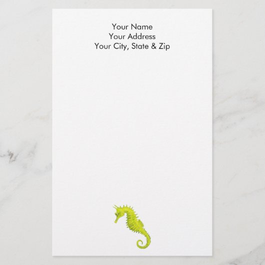 Seepferd Briefpapier (Vorderseite)