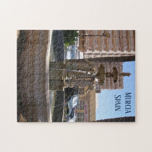 Seepferd Brunnen Foto in Murcia Spanien Puzzle (Horizontal)