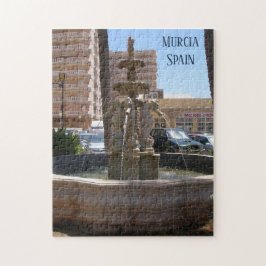 Seepferd Brunnen Foto in Murcia Spanien Puzzle