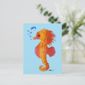 Seepferd Bubble Baby Postkarte (Stehend Vorderseite)