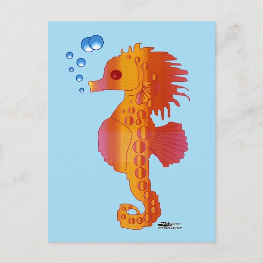 Seepferd Bubble Baby Postkarte (Vorderseite)