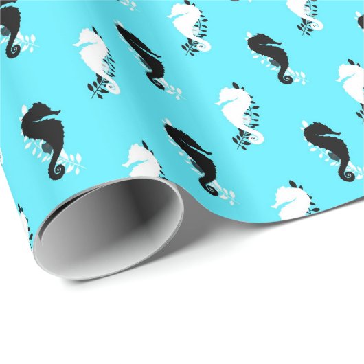 Seepferd Cartoon Packpapier (Rolleneckpunkt)