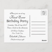 Seepferd Clay Slab Erste Geburtstagskarte Postkarte (Rückseite)